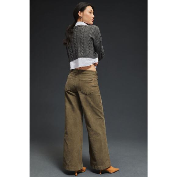 Anthropologie Wide Leg Corduroy Pants - Stylish New - 31 Waist - Picture 4 of 8